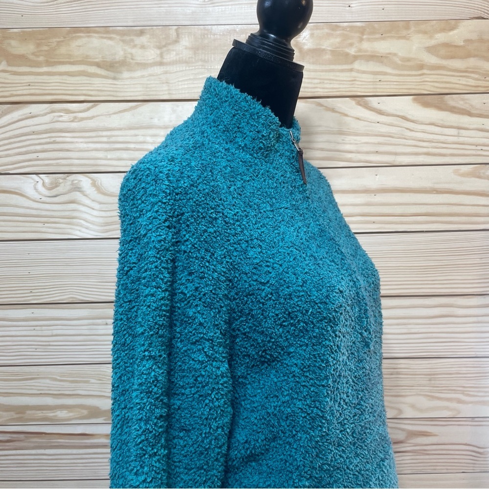Natural Reflections Hunter Green Quarter Zip Sweater Jacket Pull Over Large - Picture 2 of 8